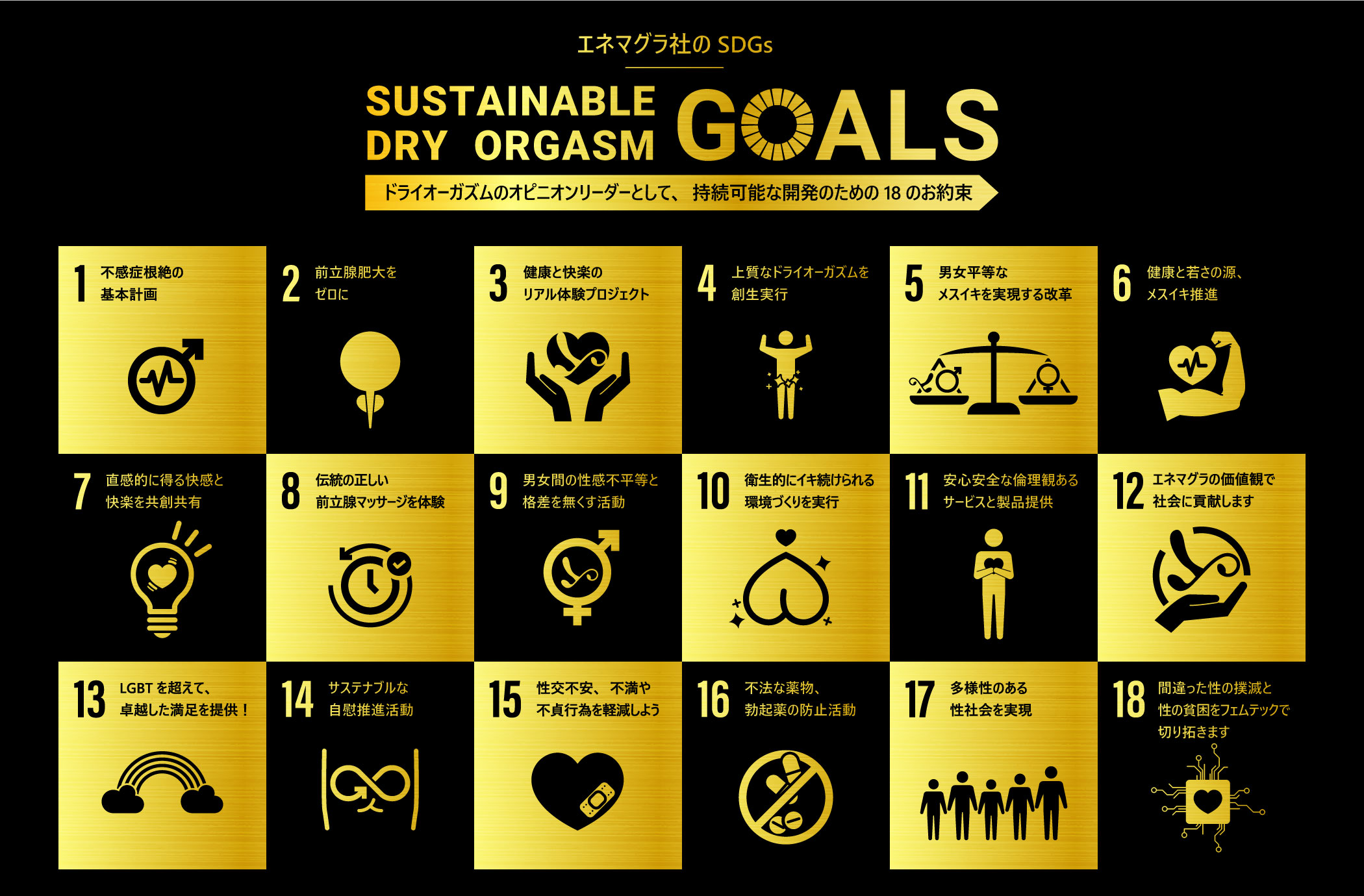 エネマグラ社のSDGs『sustainable Dry orgasm Goals 』